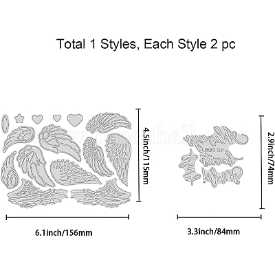 Металлические штампы из углеродистой стали с горячей фольгой DIY-WH0280-066-1