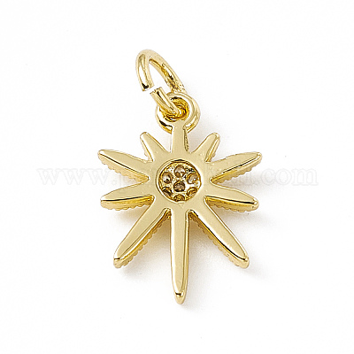 Латунные микро проложить кубического циркония подвески ZIRC-F132-34G-1