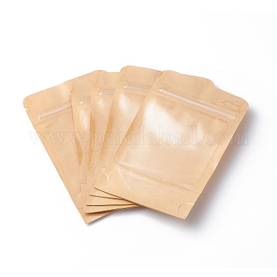 Wholesale Eco-friendly Biodegradable Kraft Paper Packaging Zip