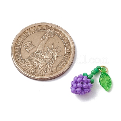 Подвески-розы из стеклянных бус PALLOY-MZ00627-1