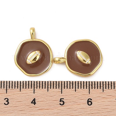 Подвески из латуни с эмалью в стойку KK-P261-03G-1