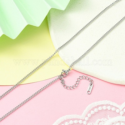 Ожерелье из нержавеющей стали 304 с панцирной цепью для мужчин и женщин NJEW-YW0001-12-1