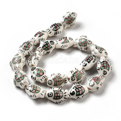 Ручной печатный шарики фарфора PORC-F005-03A-1