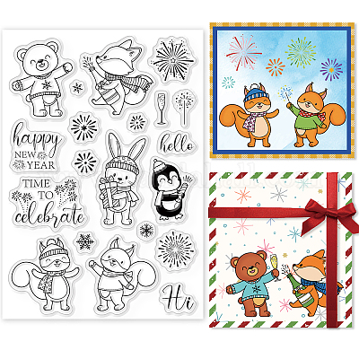 Cartoon Animal Clear Silicone Stamps for Cards Making DIY Scrapbooking Decor