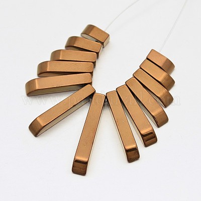 Прямоугольные немагнитные синтетические гематитовые бусины нити G-D619-02-1