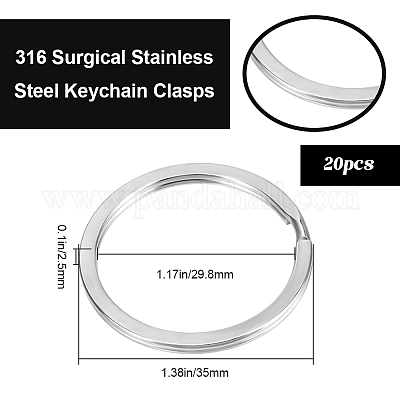 Застежки для брелоков из хирургической нержавеющей стали 316 STAS-BBC0005-81C-1