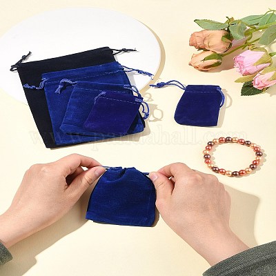 30шт прямоугольные бархатные мешочки TP-FS0001-02C-1