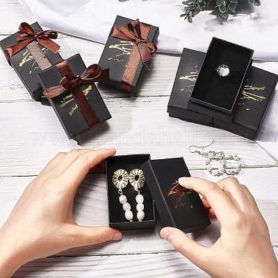 Коробки для упаковки ювелирных изделий из картона горячего тиснения CON-NB0001-89A-1