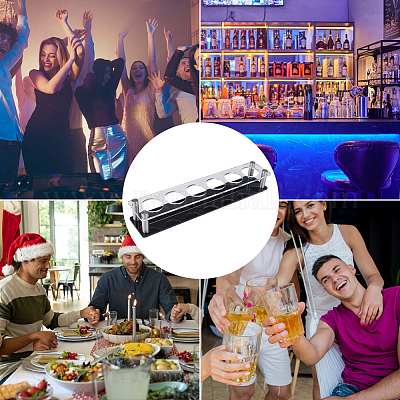 Акриловый держатель для бокалов с 6 отверстием ODIS-WH20001-01C-1