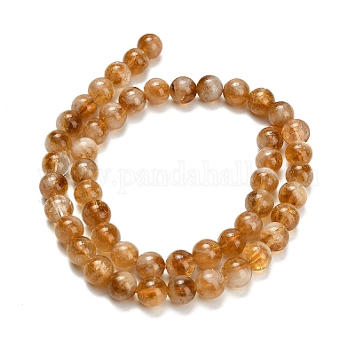 Природный цитрин бисер нитей G-L642-B17-8mm-1