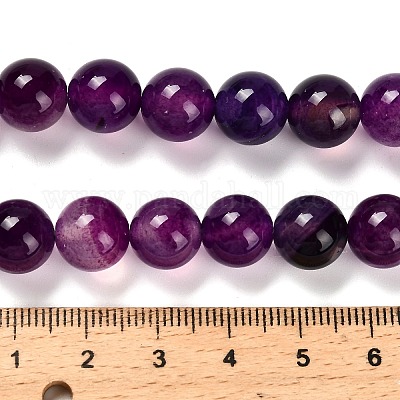 Окрашенные естественный агат бисер пряди G-G203-10B-10mm-1