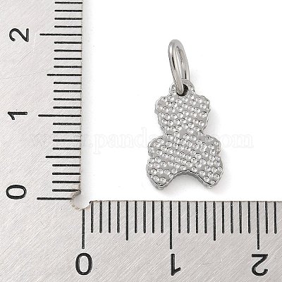 Подвески-медведи из синтетического малахита STAS-B075-01P-01-1