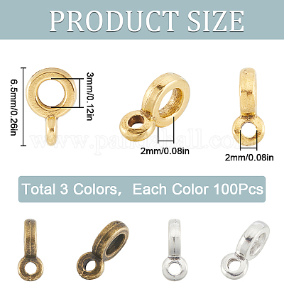 300 шт. 3 цвета вешалки в тибетском стиле трубчатые скобы TIBE-SP0001-04-1