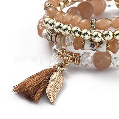 Комплекты многослойных эластичных браслетов BJEW-H533-02B-1