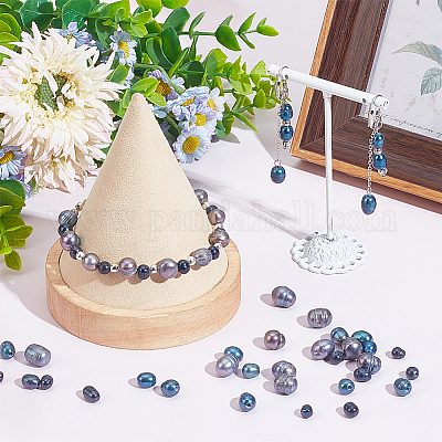 60 шт. 3 вида бусин из натурального культивированного пресноводного жемчуга PEAR-WR0001-06-1