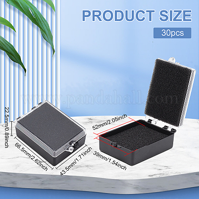 Прямоугольные пластиковые коробки для хранения зубных протезов CON-WH0084-69B-1