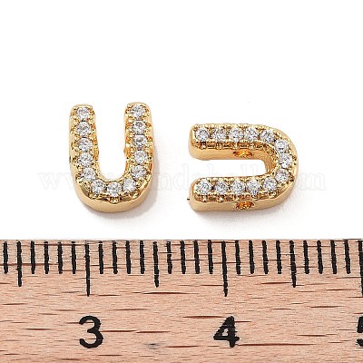 Покрытие стойки латунь микропаве прозрачные кубические циркониевые бусины KK-G500-30G-U-1