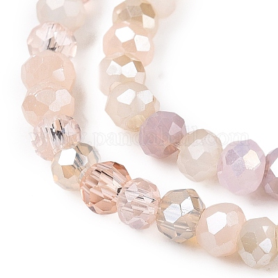 Стеклянные бусины с гальваническим покрытием  GLAA-T023-A16-02-1