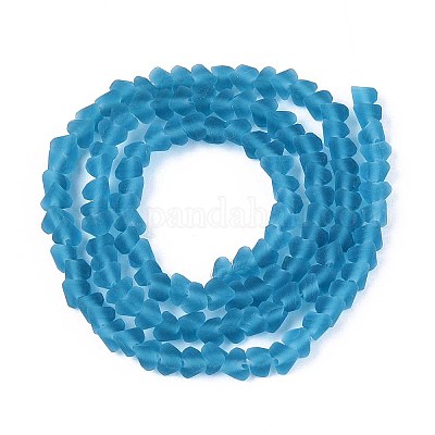 Матовые прозрачные стеклянные бусины GLAA-N016-4mm-28-1