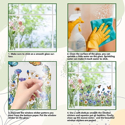 Статические наклейки на окна из пвх AJEW-WH0385-0100-1