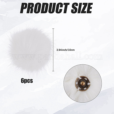 Мягкий помпон из искусственного меха лисы DIY-WH20002-620A-03-1