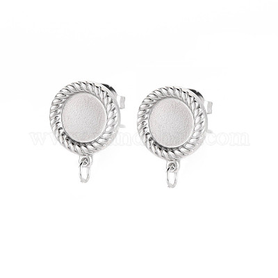 Фурнитура для сережек-гвоздиков из нержавеющей стали 304 STAS-N097-249P-1