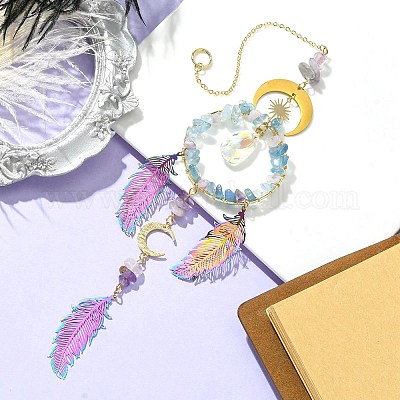 Подвесные украшения из латунных кабельных цепей HJEW-TA00151-1