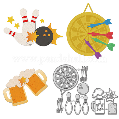 Трафареты для резки штампов из углеродистой стали для боулинга DIY-WH0309-1967-1