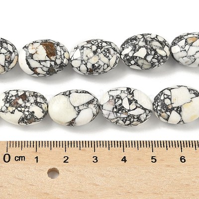 Окрашенные синтетические бирюзовые бусы нити G-M448-B01-02-1