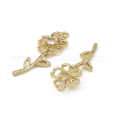 Латунные микро проложить кубического циркония подвески KK-C107-09A-G-1