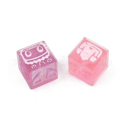 Прозрачные смоляные эмалевые бусины RESI-L047-17-1