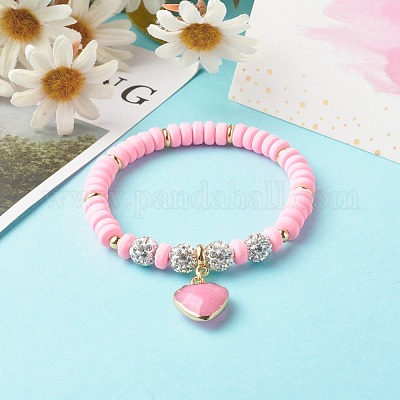 Light Pink Polymer Clay Bracelet