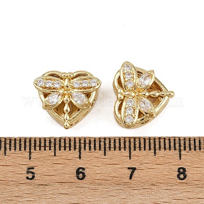 Многожильные звенья из латуни с паве из кубического циркония ZIRC-F145-04G-01-1