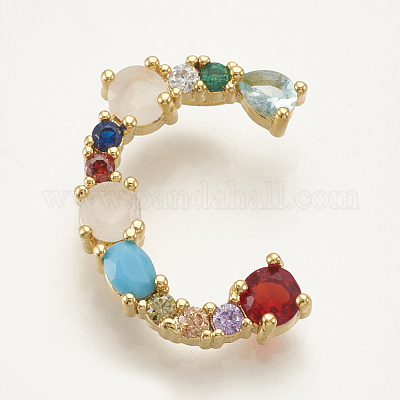 Латунные микро проложить кубического циркония подвески ZIRC-S061-64C-1