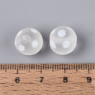 Bereift handgefertigten Glasperlen&nbsp;LAMP-Q039-10A-1