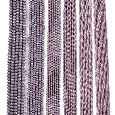 Гальванизировать непрозрачные сплошной цвет стеклянные бусы пряди EGLA-A044-P1mm-L13-1