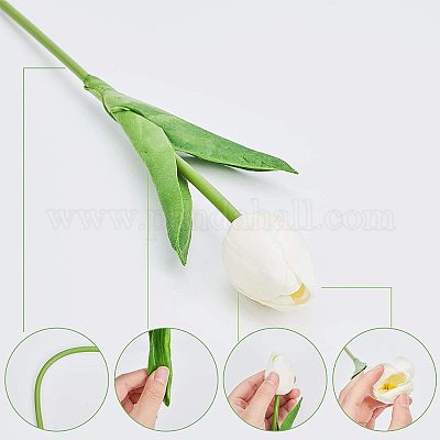 Искусственный тюльпан из искусственной кожи DIY-GA0001-24-1