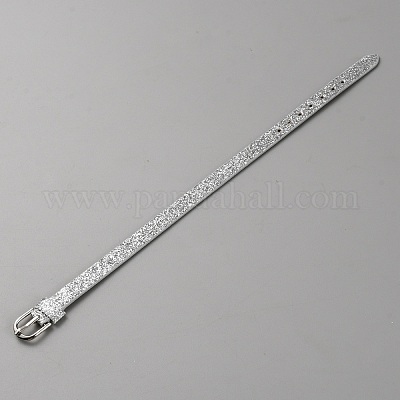 Пустой браслет из искусственной кожи с застежками из сплава AJEW-TAC0041-01B-11-1