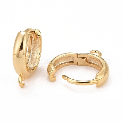 Фурнитура для сережек-кольцов из экологически чистой латуни KK-D075-02G-RS-1