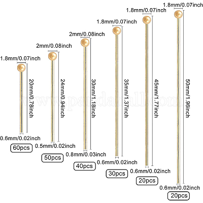 Контакты латунь шаровой головкой KK-BC0005-20G-1