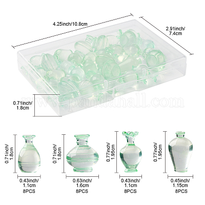 32 шт. 4 стиля вазы из смоляного фарфора миниатюрные украшения AJEW-FS0001-22-1