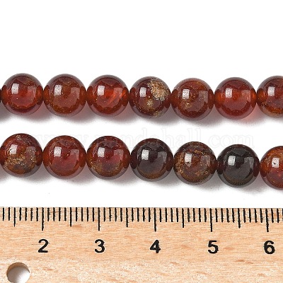 Натуральный оранжевый гранатовый бисер пряди G-G271-B01-8mm-1