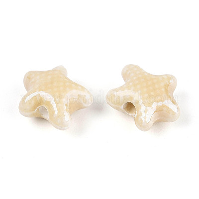 Фарфоровые бусины ручной работы PORC-Q002-03F-01-1