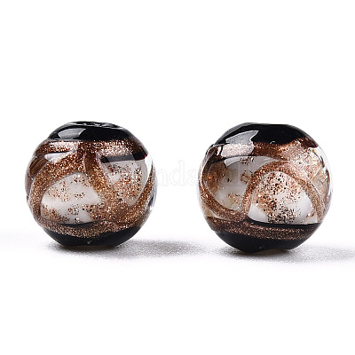 Бусины ручной работы бусины золотого песка LAMP-T019-12mm-01-1