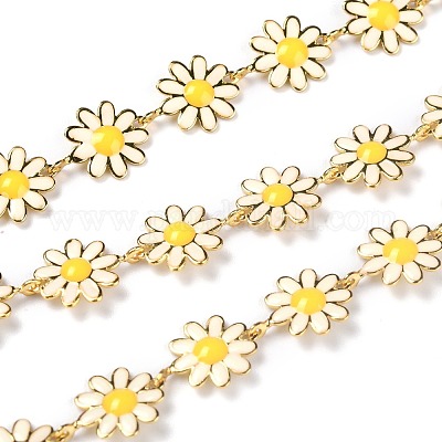 Звено цепи с эмалью из золотой латуни CHC-H103-06F-G-1