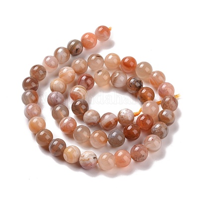 Природные Ботсвана агат бисер нитей G-G925-01B-1