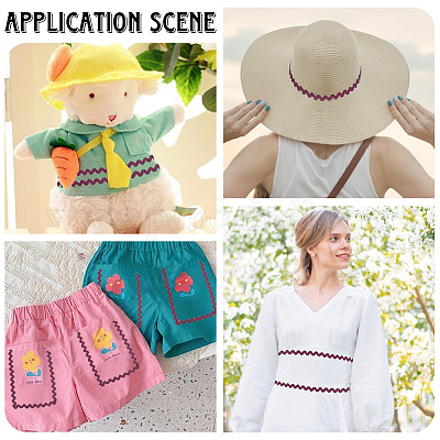 16.5 ярд полиэстеровой волнистой кружевной ленты для отделки&nbsp;OCOR-GF0004-28F-1