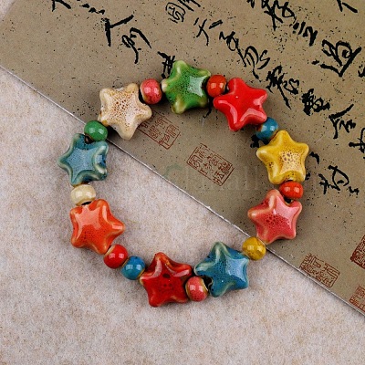 Браслеты из фарфоровых бусин ручной работы для женщин FS-WG726AB-17-1