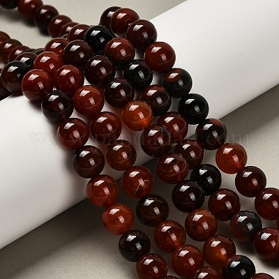 Окрашенные естественный агат бисер пряди G-G203-10A-10mm-1