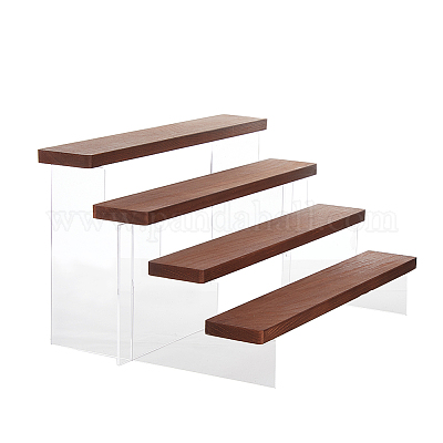 4-ярусный деревянный акриловый органайзер ODIS-WH0070-13B-1